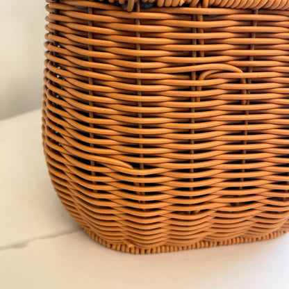 PP Woven Shell Shape Tote Basket with Fabric Lining